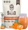 Salud 2-in-1 水解包+ 豁免电解片粉,普通话- Agua Fresca 饮料混合剂, 老年莓, 奶油和大豆自由, 非GMO, Gluten Free, Vegan, 低卡路里, 1g 糖(15种服务)