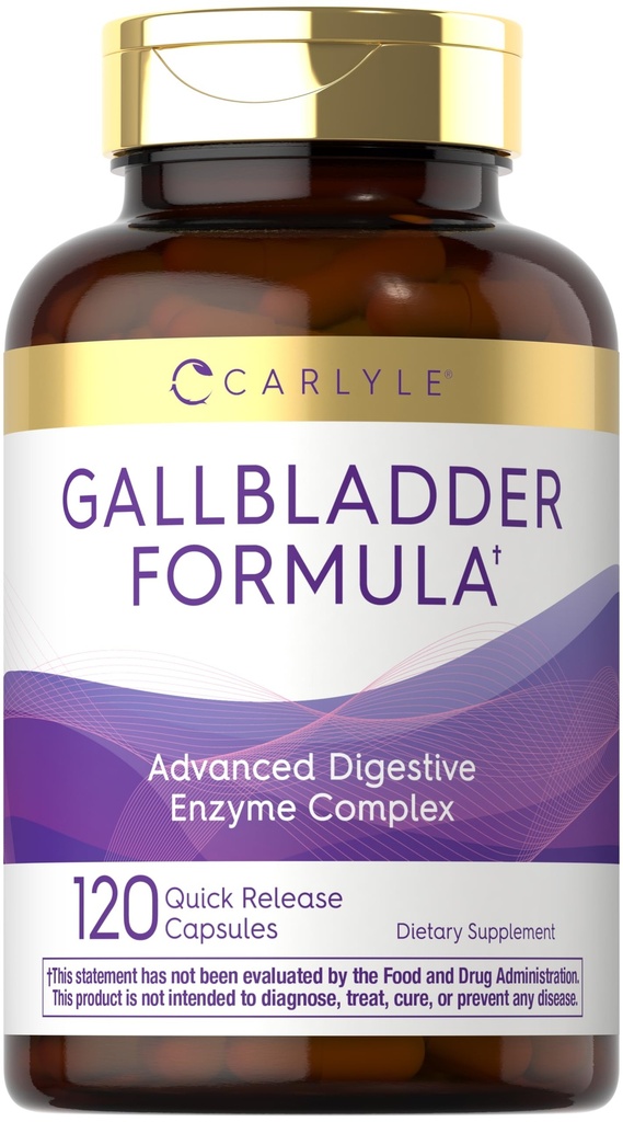 Carlyle Gallbladder 补编 QQ120 快速发布 Capsules QQ 完整消化酶综合体 QQ 非GMO & Gluten 自由公式