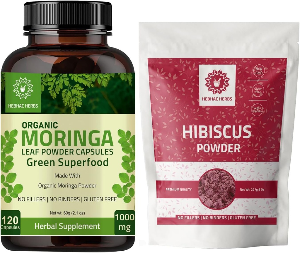 有机莫林加Capsules 120 Capsules 1000mg Hibiscus 粉末 227g