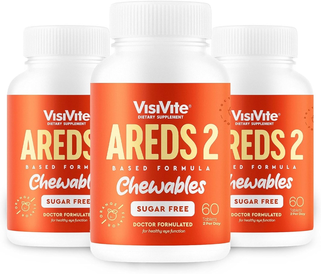 AREDS 2 无糖眼维生素 -- -- 替代Lutein Gummys换眼睛 -- -- Lutein换眼睛健康 -- -- Premium 糖无糖眼维生素 -- -- (化学药片) 包装 3