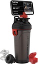 Hydra Cup JailBreak 28 oz Shaker Bottle for protein Shakes, Shaker Bottle with Handle & Ball Blender, Shaker Cup with Phone Holder for your Car, Travel To Go, BPA Free (黑色/红色) 水手杯 水手杯