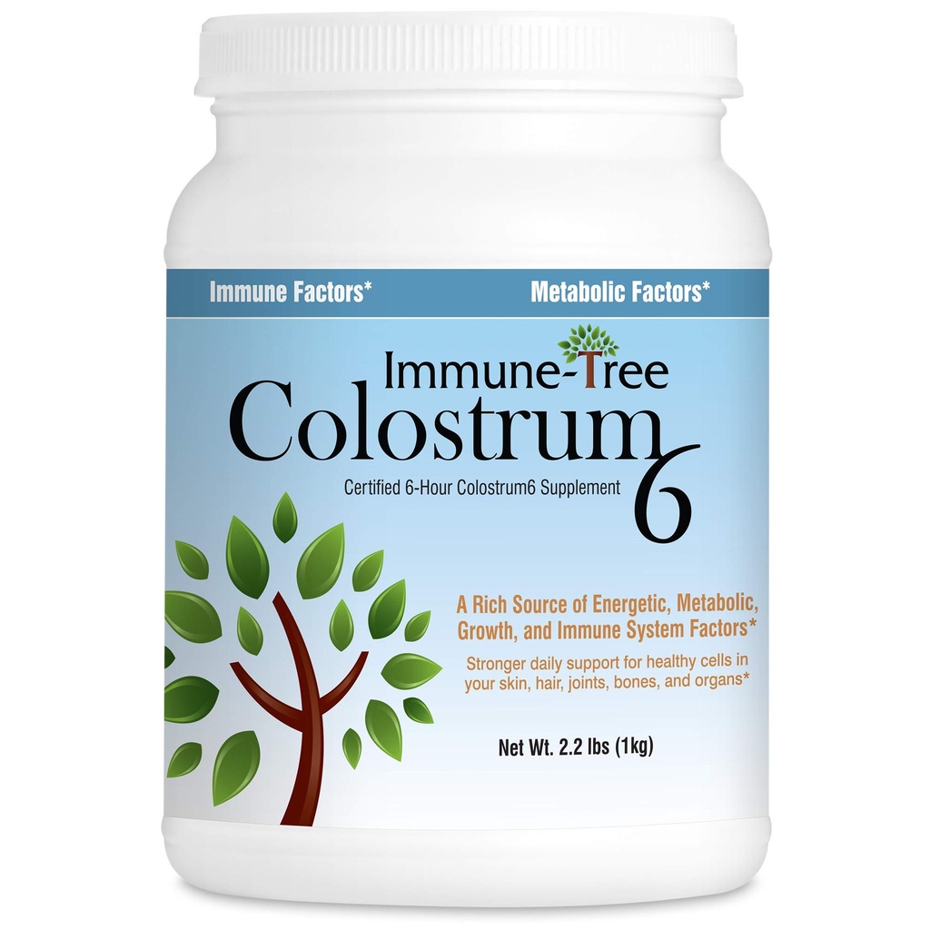 免疫树 100% Bovine Colostrum Powder, 661 services, 2.2lb (1 Kilo), 支持抗衰老,健康免疫系统, Gut & Digestion, Muscles, & Wellness, 在美国由草药厂制造,一级奶牛