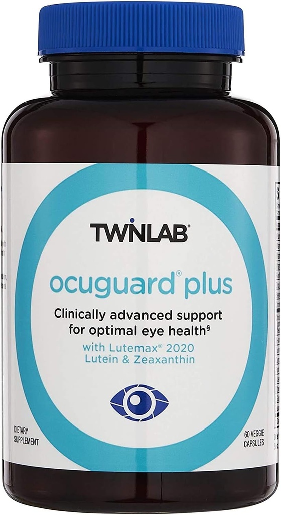 Twinlab Ocuguard Plus - 配有锌,维生素A,C & D的眼部补充剂 - 60 Vegie Capsules