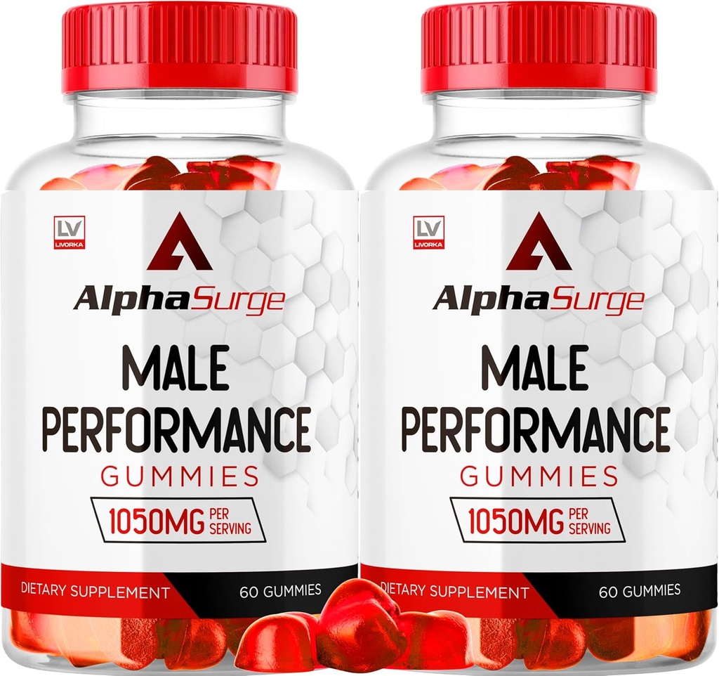 LIVORKA Alpha Surge for Men - Alpha Surge Gummys for Male, Alfa Surge Gummys 1050mg, Alpha Surge XL Gummie, Alphasurge Gummys, Alpha Surge Gummys, Alpha Surge Male, 120 Gummys for 2个月