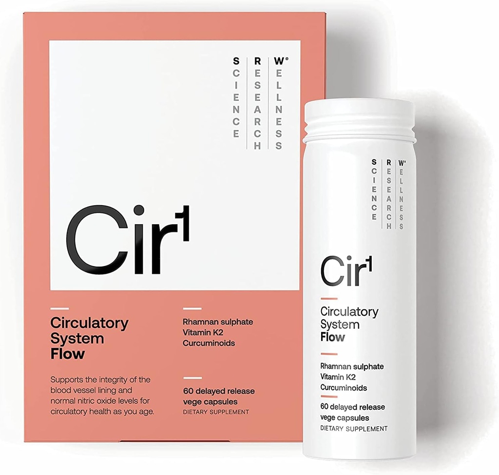 SRW Laboratories Cir¹ Flow | Support Normal Blood Pressure & Nitric Oxide Levels, Supports Blood Vessel Structure & Integrity (60 Count (Pack of 1))