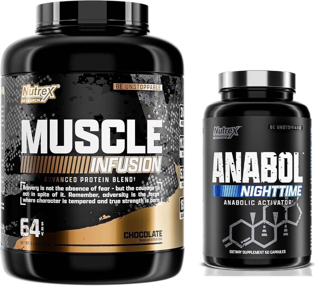 Nutrex 研究 Whey蛋白粉,巧克力 Anabol PM Nighttime 肌肉构建与睡眠援助