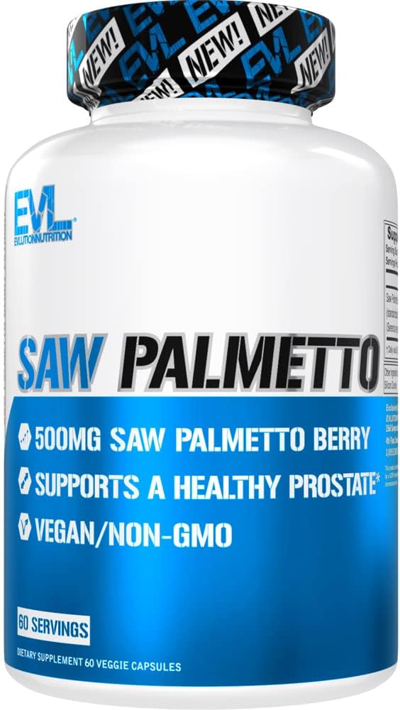 EVL Saw Palmetto for Men 500mg - Saw Palmetto 男子大小功能和更好的Bladder控制前列腺增殖剂 - DHT 屏蔽剂和Thicker 更强的更快的头发生长维生素