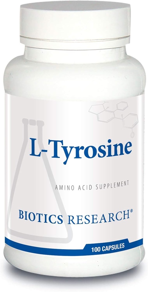 Biotics Research L Tyrosine 500 Migram, Mood and memory Support, 支持全面放松反应,支持甲状腺功能. 100盖
