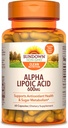 日落 Alpha Lipoic Acid 600mgm, 60 计数