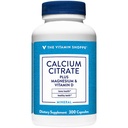 维生素商店钙 Citrate+Magnesium & Vitamin D, 多种矿山骨骼健康补充剂,维生素D Aids吸附剂,Calcium 999mg,镁 567mg,维生素D 612IU/日剂量(300卡普尔)