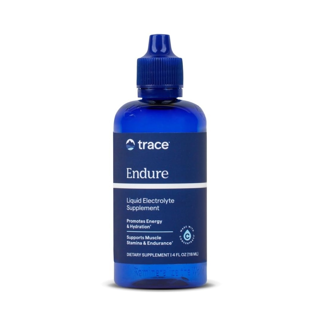 Trace Minerals Endure - 液态矿物吸收支持补充 - 辅助水解与健康能源的电解补充 - 与镁和氯的性能支持 - 4 fl oz(48架)