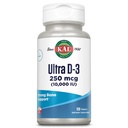 KAL 超维生素 D3 1000 IU 250 mcg,高概率维生素D片,钙吸收,骨质健康和免疫支持补充,快速隔离 D-3 ActivTabs,120 服务,120 片
