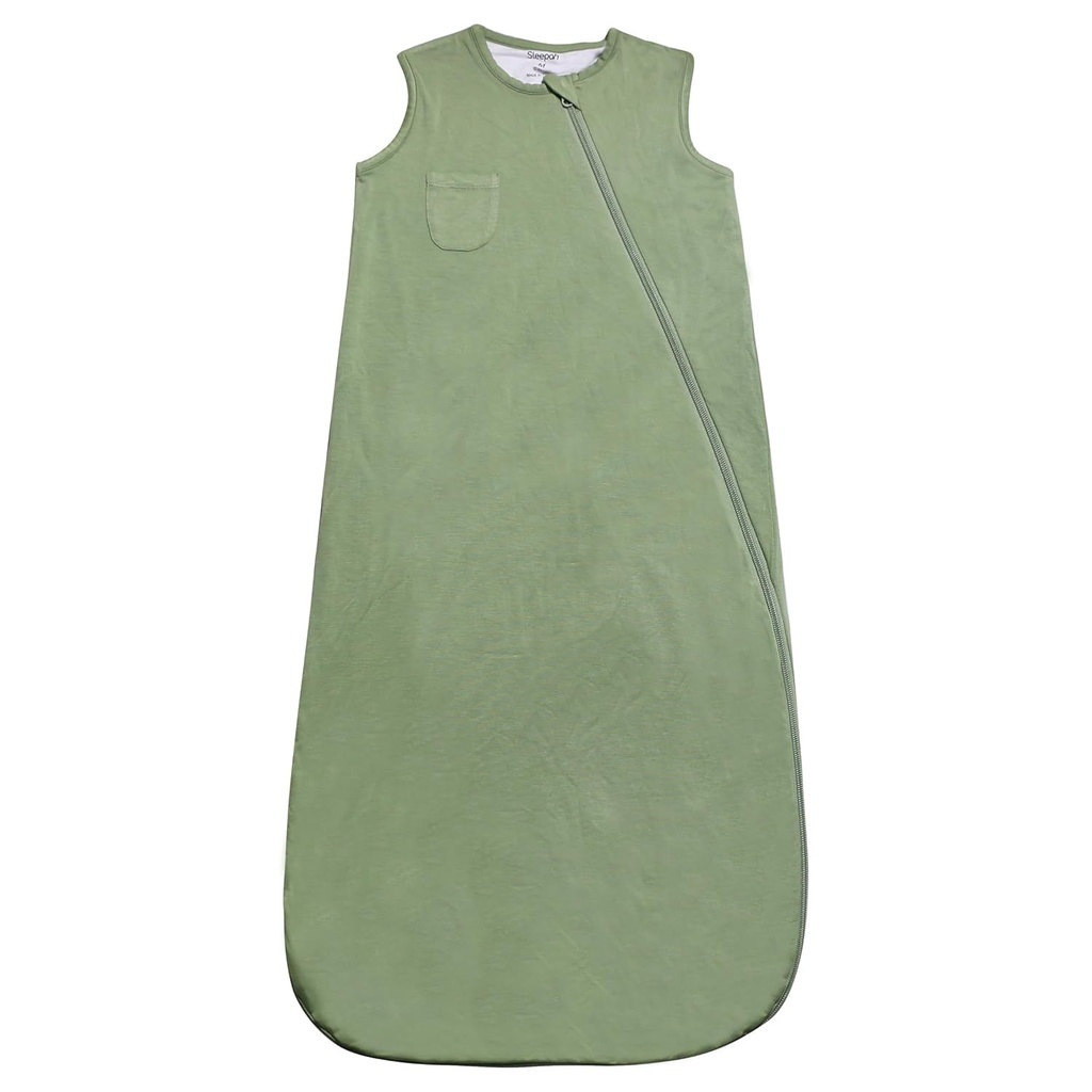 Sleep Sack Super Soft Rayon Made from Bamboo Sleeping Bag (0.5 TOG) for Babys and Toddlers Warmer Summer/Spring Nights – 可洗和易腐烂的Fabric Green M (18-36个月)