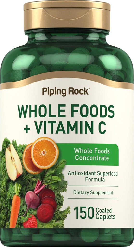 管道摇滚全食 维生素 C 150卡普莱特 超级食品 混合食品 蔬菜 Non-GMO, Gluten Free Supplement