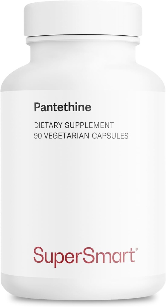 超智能 - Pantesin Pantethine 每天600 mg (Pantothenic Acid) - 活性维生素B5 补充 QQ N-GMO & Gluten Free - 90 蔬菜卡普尔