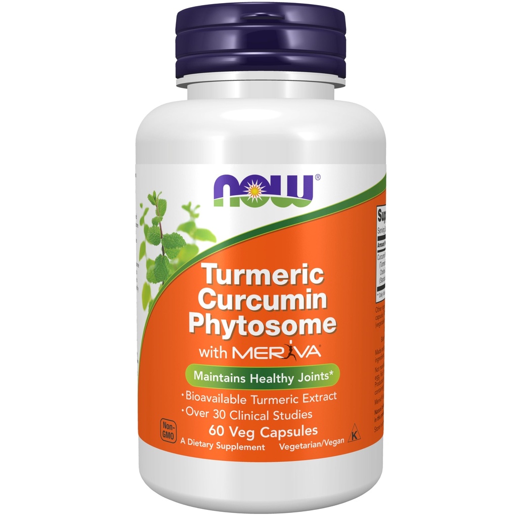 Now Foods Supplies, Curcumin Phytosome, 生物强化图尔克提取器, 60 Veg Capsules