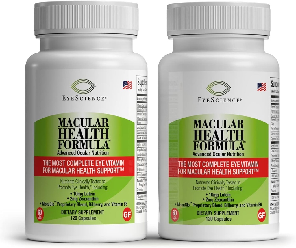 眼科学 — Macular Health Framework — 120 Capsules — 眼保健的完整营养补充 — 包含Lutein, Zeaxanthin,维生素C, D, E & B6-2-Pack