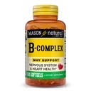 MASON NATURAL维生素B,Complex,300,日常供应,用于正常神经支持和能量代谢,100 Softgels(第3包)
