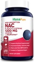 NusaPure N-Acetyl Cysteine (NAC) 1200mg 180 Veggie Caps (Vegetarian, Non-GMO, Gluten Free) 生物素