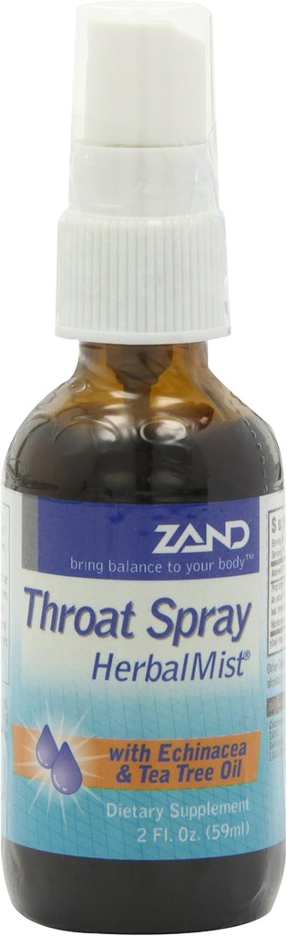 ZAND 草药药喷口豁免 · 与 Echinacea 、 茶树、 圣贤、 长老莓和辣椒薄荷 的舒缓公式(2oz)