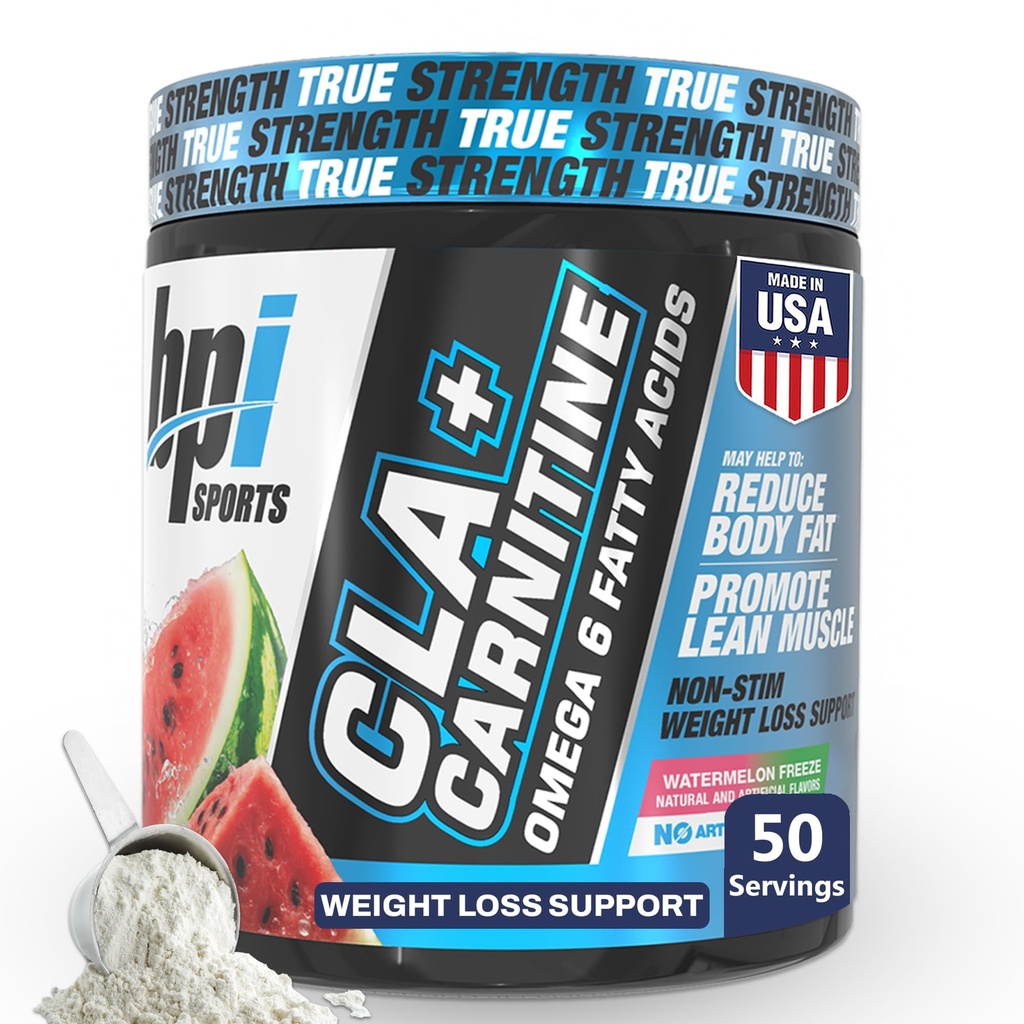 BPI Sports CLA+Carnitine – CLA L Carnitine & Linoleic Acid – L Carnitine 增肥,代谢和精液肌肉补充剂 – 咖啡因自由 – 西瓜冻结 – 50 services – 12.34 oz