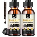 (2-Pack) 高概率Shilajit纯喜马拉雅有机液体补充剂,Shilajit Resin Drop for Men and Women, Max Potency 85+ 清洁跟踪矿物和富尔维酸用于能源,代谢和免疫支持