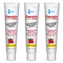 环球( 3 Pack) Capsaicin 0.1% 高发性疼痛救济 奶油,未染色(2 oz) 深度穿孔救济 : 关节炎、肌肉、关节和后痛