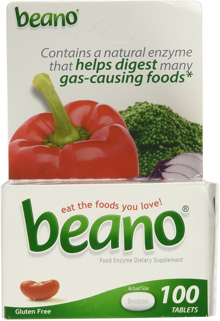 Beano 额外强气预防和消化支持片, 帮助防止布局和不适, 100片