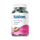 女性贫血症Bariatric Fusion 铁质补充品 含维生素C的可嚼铁 含西瓜 Flavored Soft Chew – Gentle on Tomach Ferrous Fumarate for Women and Men – Gluten Free – 60 Counter
