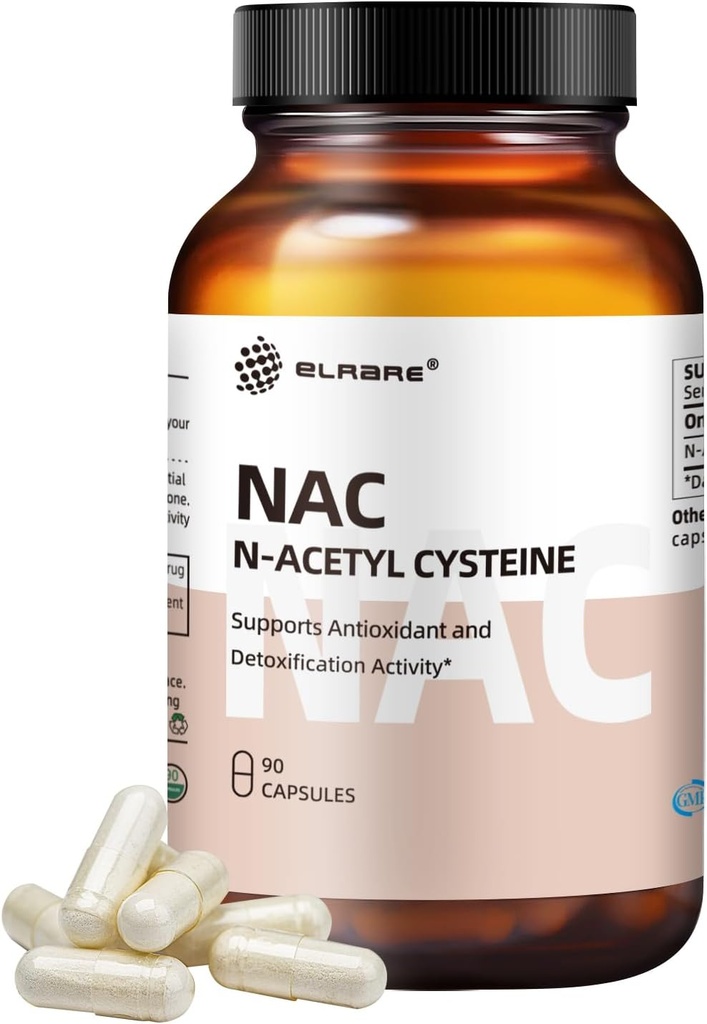 N-乙酰-L-Cysteine(NAC) 补充物450mg,抗氧化剂,促进活体和Kidney解毒剂,支持呼吸卫生和免疫功能,90 Capsules