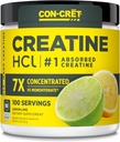CON-CRET Creatine HCl Powder → 肌肉,认知,细胞能量支持 → 无布局或Cramps → USA Made & NSF认证 → 柠檬液(100 service)