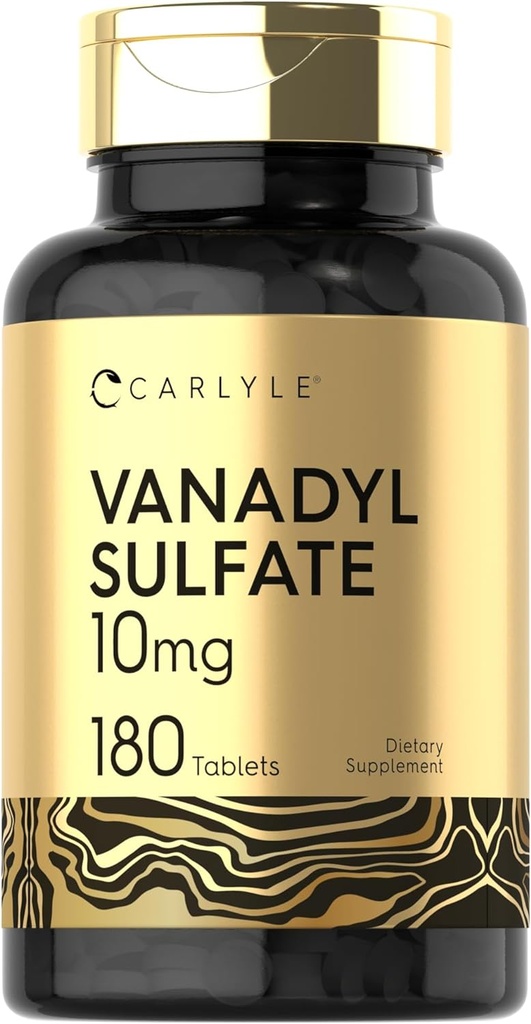 卡莱尔·瓦纳迪尔 硫酸盐 10 mg + 180 平板胶囊 + 与 铬 Picolinate → 蔬菜, Non-GMO, Gluten 免费补充