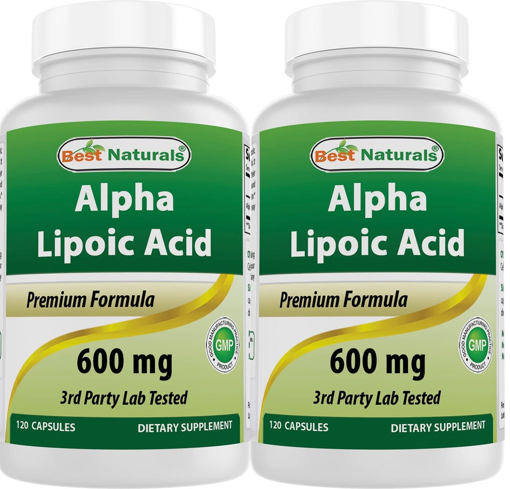 最佳自然剂 -- -- Alpha Lipoic Acid(ALA) -- -- 600毫克(120个计数(包2))
