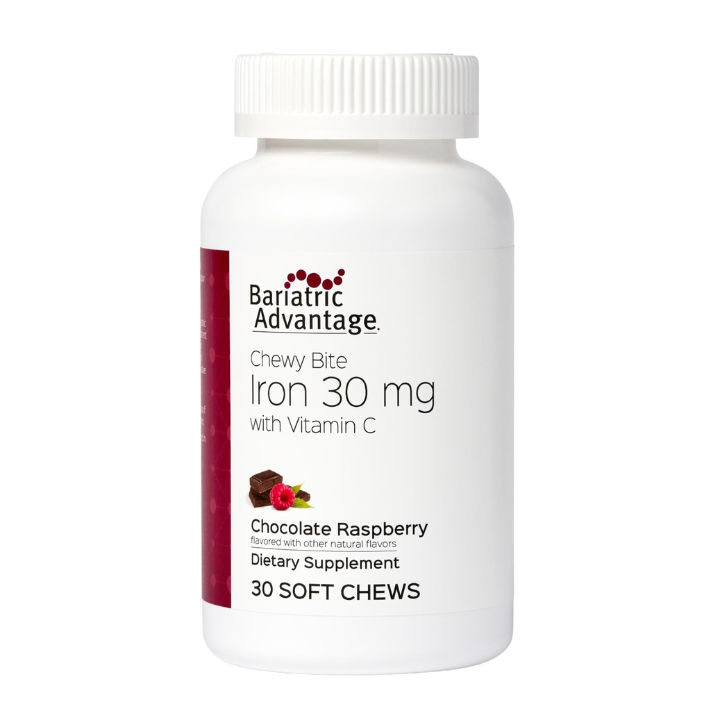 Bariaric Advantage 铁 Chewy 咬巧克力 Raspberry Truffle(30毫克铁,60毫克维生素c) 30个计数