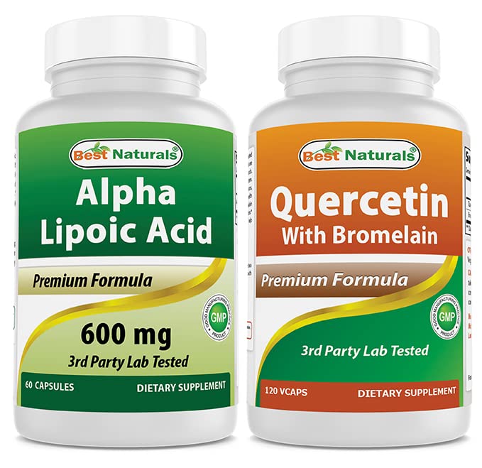最佳天然物 Alpha Lipoic Acid 600 mg和 Quercetin 与溴化物