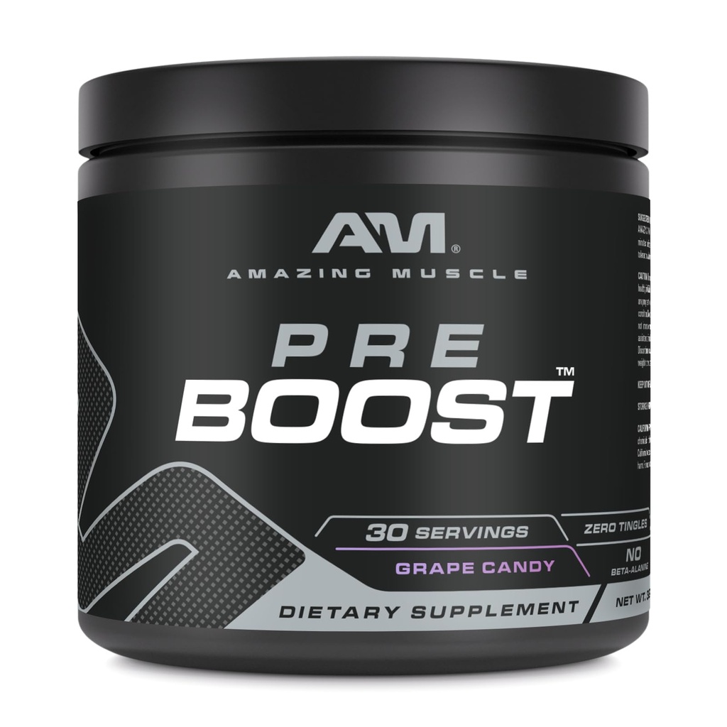 (原始内容存档于2018-09-29) (英语). Amazing Muscle Pre Boost 30 services 324 Grams Powder + Pre Workout Supplement → 30 services, Natural Grape Candy).