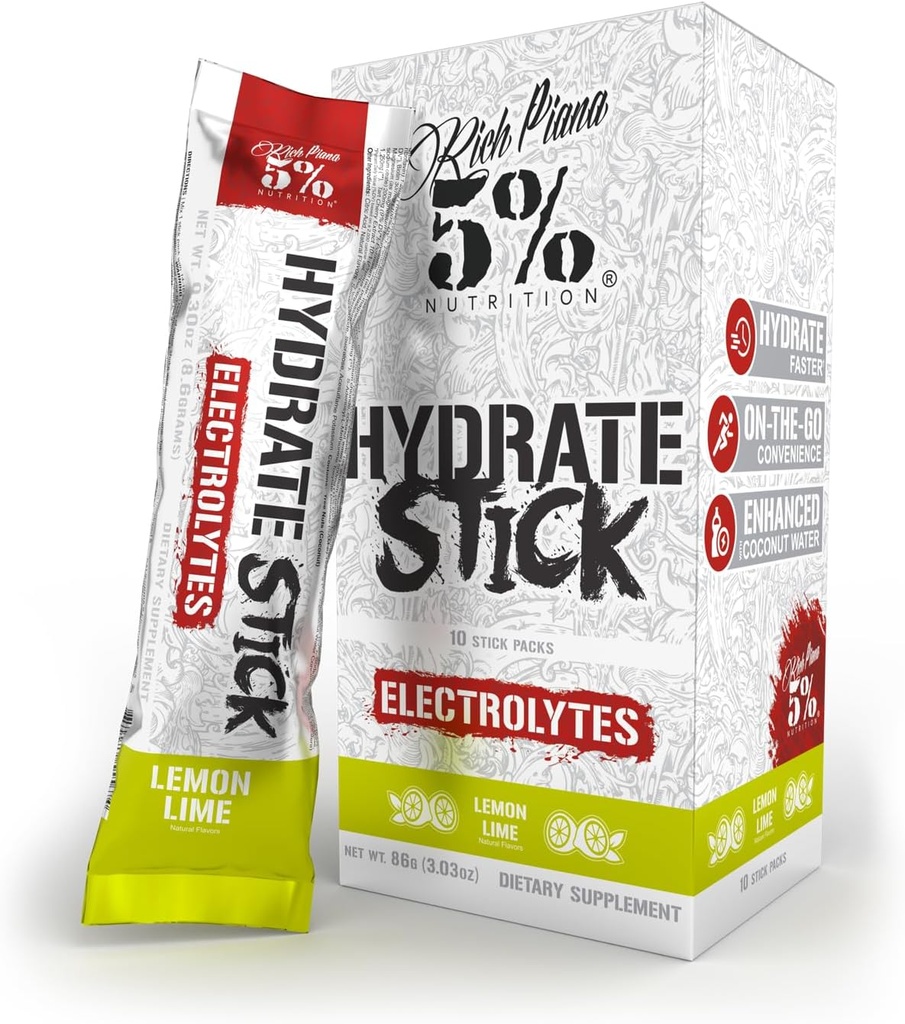 5% 营养 水合棒水合物 运动电解液 粉末混合物 椰水 | 2-Pack |(蓝莓柠檬汁+柠檬液)