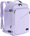 MATEIN 为妇女背包,40L重型旅行背包, 批准后飞机, 扩展式简易时装日用品, 经常旅行者礼品, 淡紫色