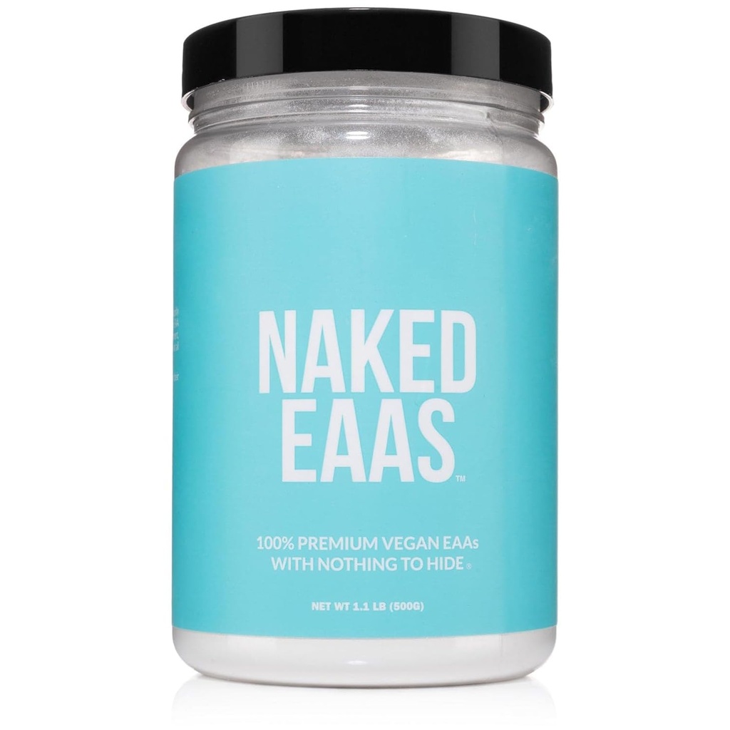 NAKED EAAs 氨基酸 粉末 - 50种服务 - Vegan 不受味的基本氨基酸 500克 - 即时化的所有天然EAAs 粉末补充剂