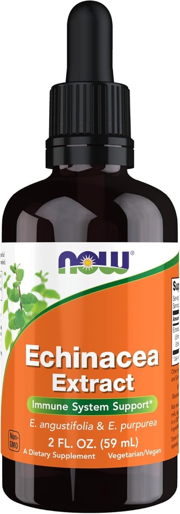 Now Foods Supplements, Echinacea 提取液体与滴水器, 免疫系统支持*, 2-Ounce