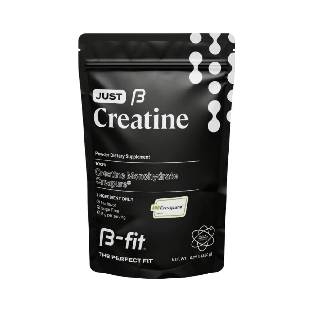 丙氨酸单水合物粉 - Just Creatine Creapure - 90 services - 450 g - 妇女预产Creatine - 无糖 - 无糖补充 - 3个月供应