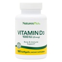 自然加维生素D3(Cholecalciferol) - 1000iu, 180 Softgels - 营养支持健康骨头和免疫系统支持 - 生物可用活性形式 - 无葡萄糖 - 180 服务