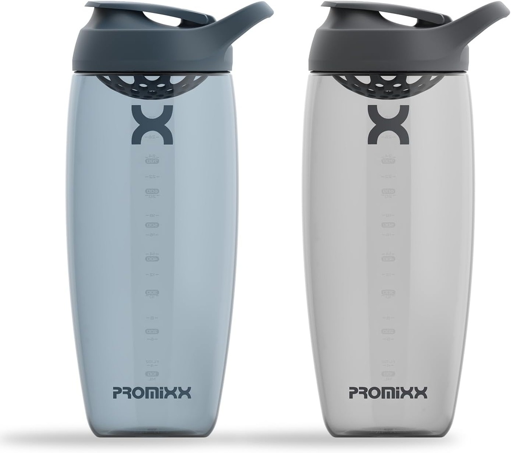 Promix 追逐蛋白质摇摆瓶(32 oz) – 寂静无声的无篮混音器,Leak-Proof Lid,BPA/BPS & Phthate-Free ECOZEN – 蛋白质摇摆杯,工作前和工作后平滑