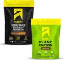 增殖Whey + 植物蛋白粉 - 巧克力花生酱 2磅和巧克力 18