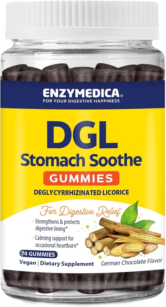 Enzymedica, DGL 胃苏打, 消化支持和古特健康消化液