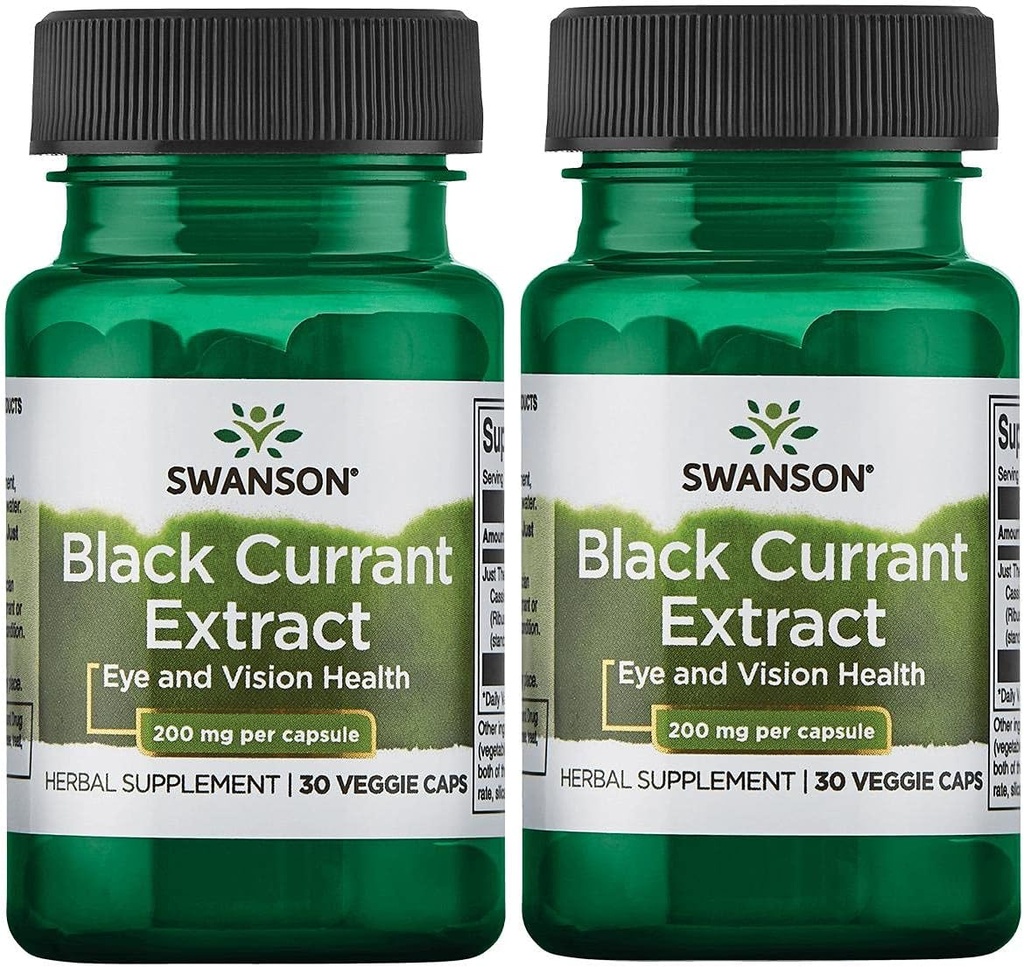 Swanson 黑圆圈 提取 200 mg 30 Veg Caps 2 Pack