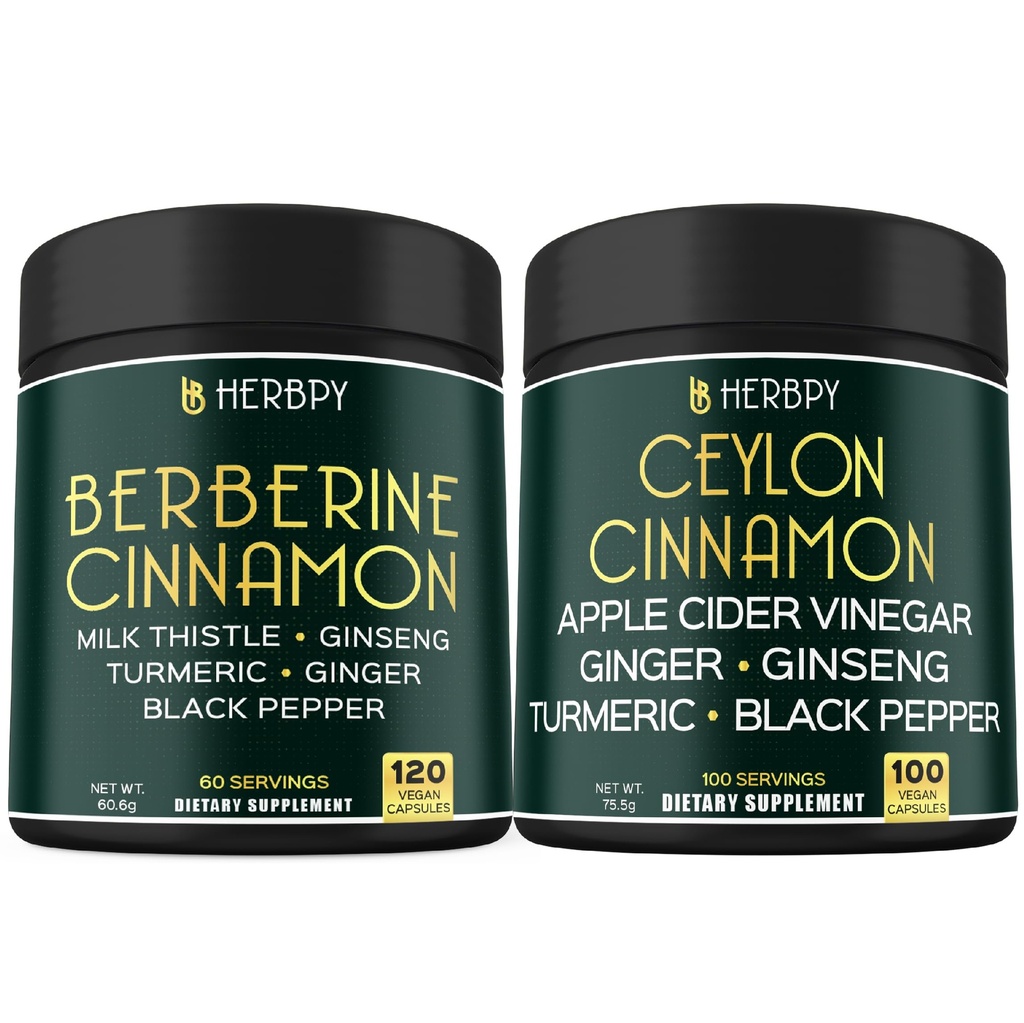 Bundle 7in1 Berberine HCl 97% 补充品 & 6in1 锡兰桂花椒补充品