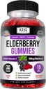 卡亚自然免疫支持蔬菜维生素Gummy,锌,维生素C,长老莓,维生素E,柠檬火焰(30古米)