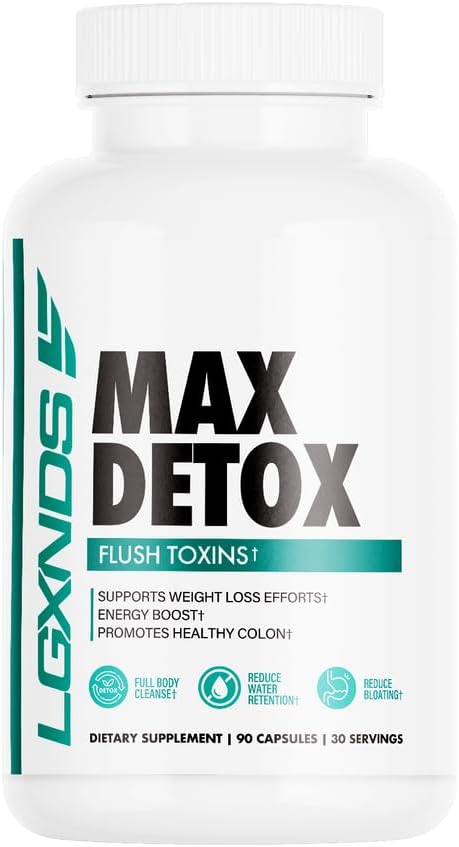 Max Detox – 全身清洁,减少蓄水量,减少膨胀饮食补充剂 - 60 Capsules, 30种服务