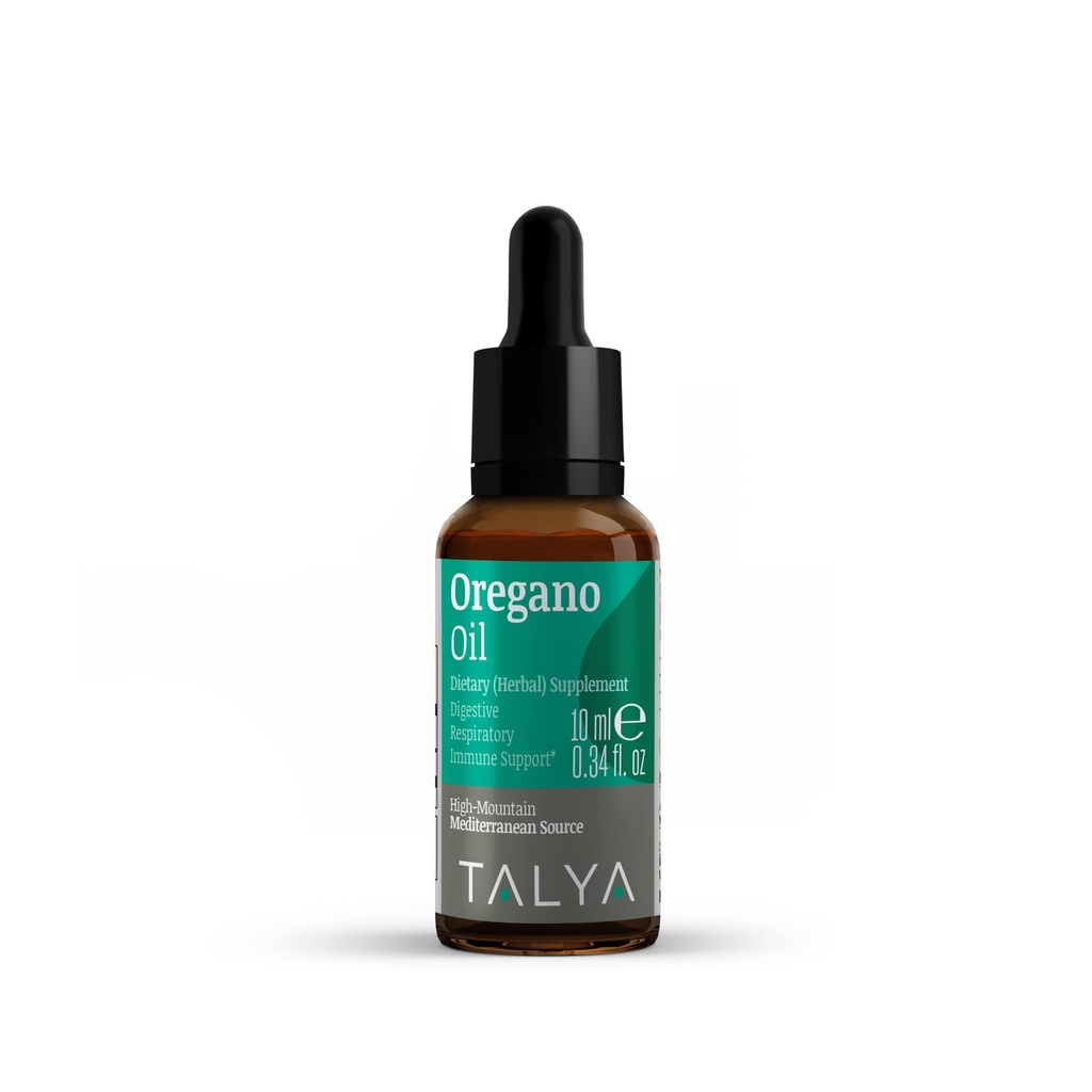 TALYA Oregano Oil 0.34 fl.oz | Oil of Oregano Liquid | Immune Support, High Carvacrol, Digestive Health | Non-GMO | Vegan | Mediterranean Oregano